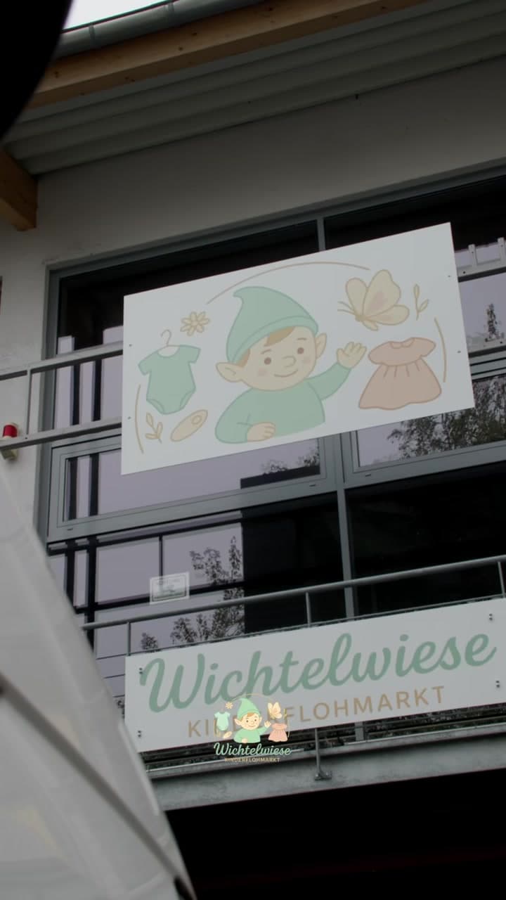 Wichtelwiese-Fassade mit Ladenschild